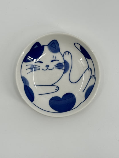 Cat with Heart Trinket Dish